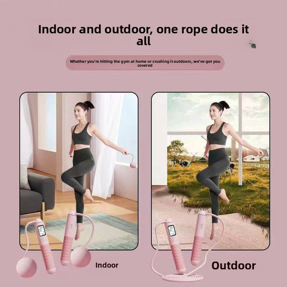 Digital Counting Cordless Skipping Rope with Weighted Handles product image 2