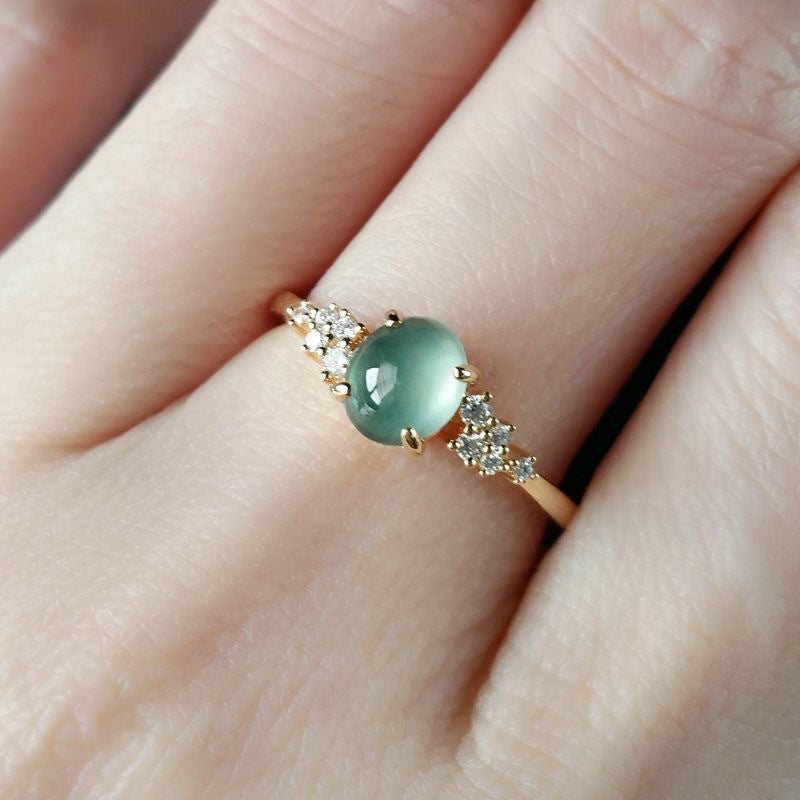Adjustable Chalcedony Diamond Ring