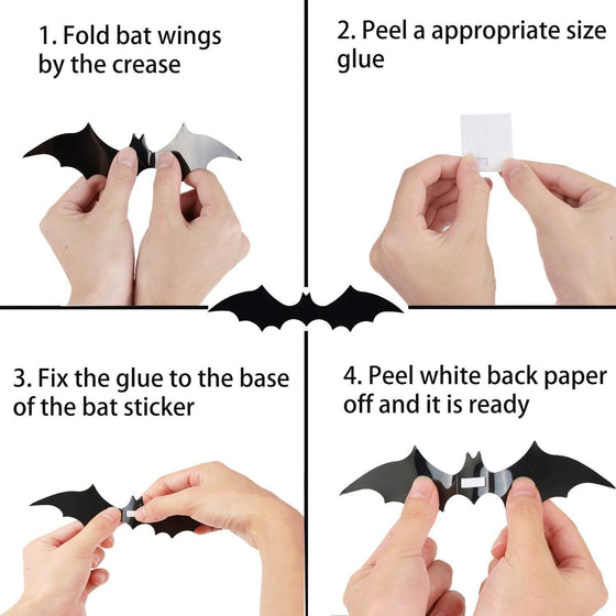 3D Halloween Bat Wall Stickers