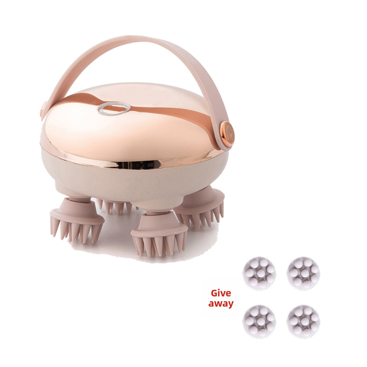 Rechargeable Head Massager with Red Light Therapy