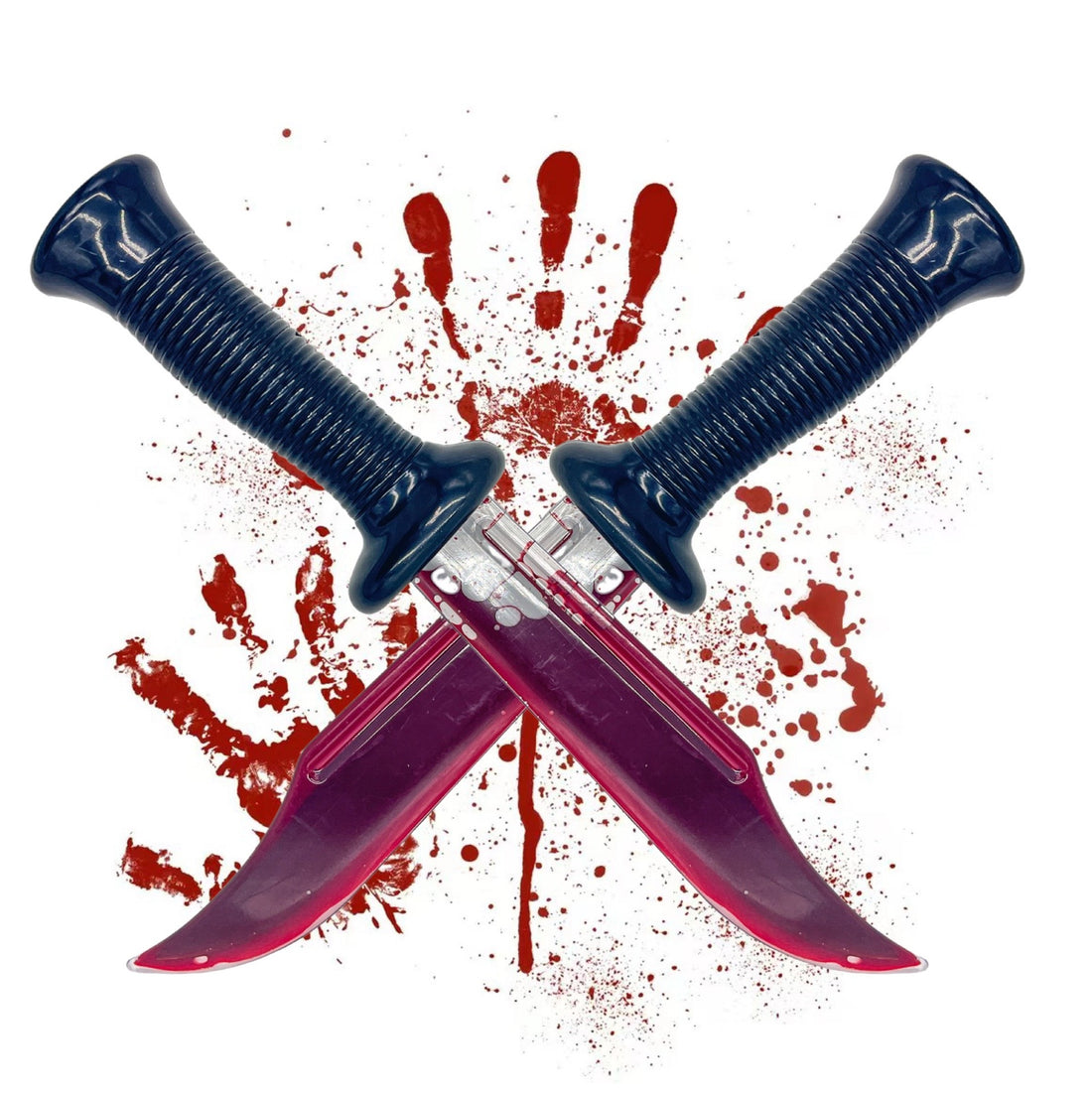 Halloween Simulation Bleeding Knife Prop Horror Fake Blood Zombie Makeup Toy