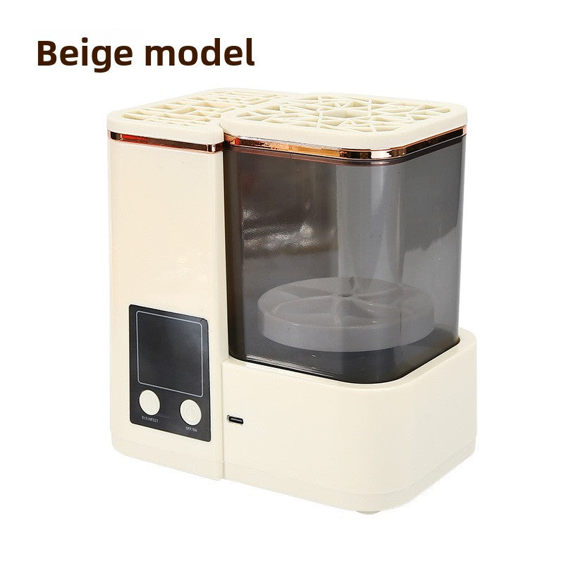 Fully automatic makeup brush cleaner