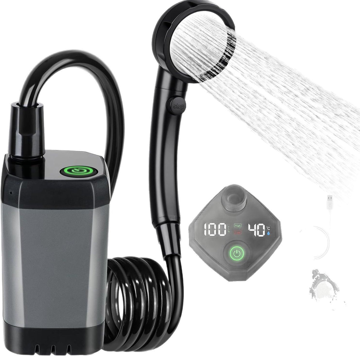 Portable Outdoor Electric Shower
