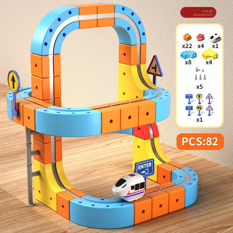 Magnetic Track Train Set for Children