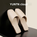 Minimalist Lambskin Indoor Slippers with Anti-Slip Sole