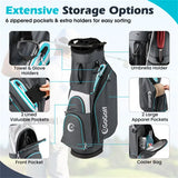 14-Way Golf Cart Bag with Cooler Pocket