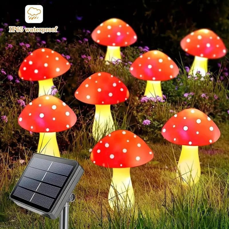 Solar Powered LED Garden Lights with Flower Design