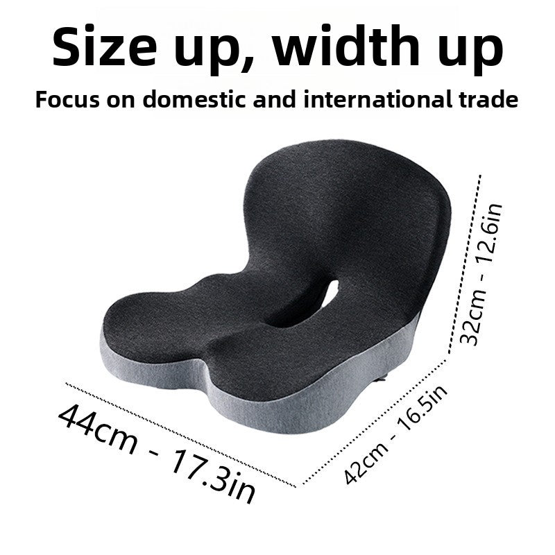 Ergonomic Memory Foam Seat Cushion with Lumbar Support Breathable Office Chair Pad