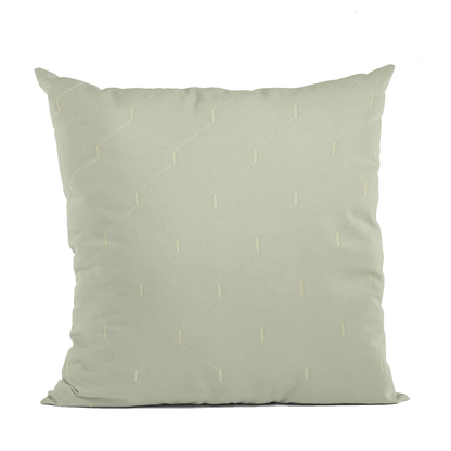 Plutus White Kona Embroidered Luxury Throw Pillow
