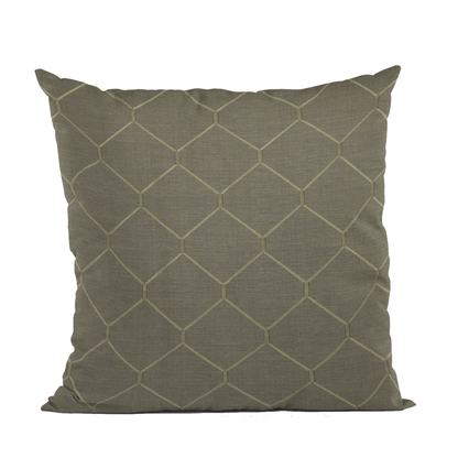 Plutus Bronze Kona Embroidered Luxury Throw Pillow
