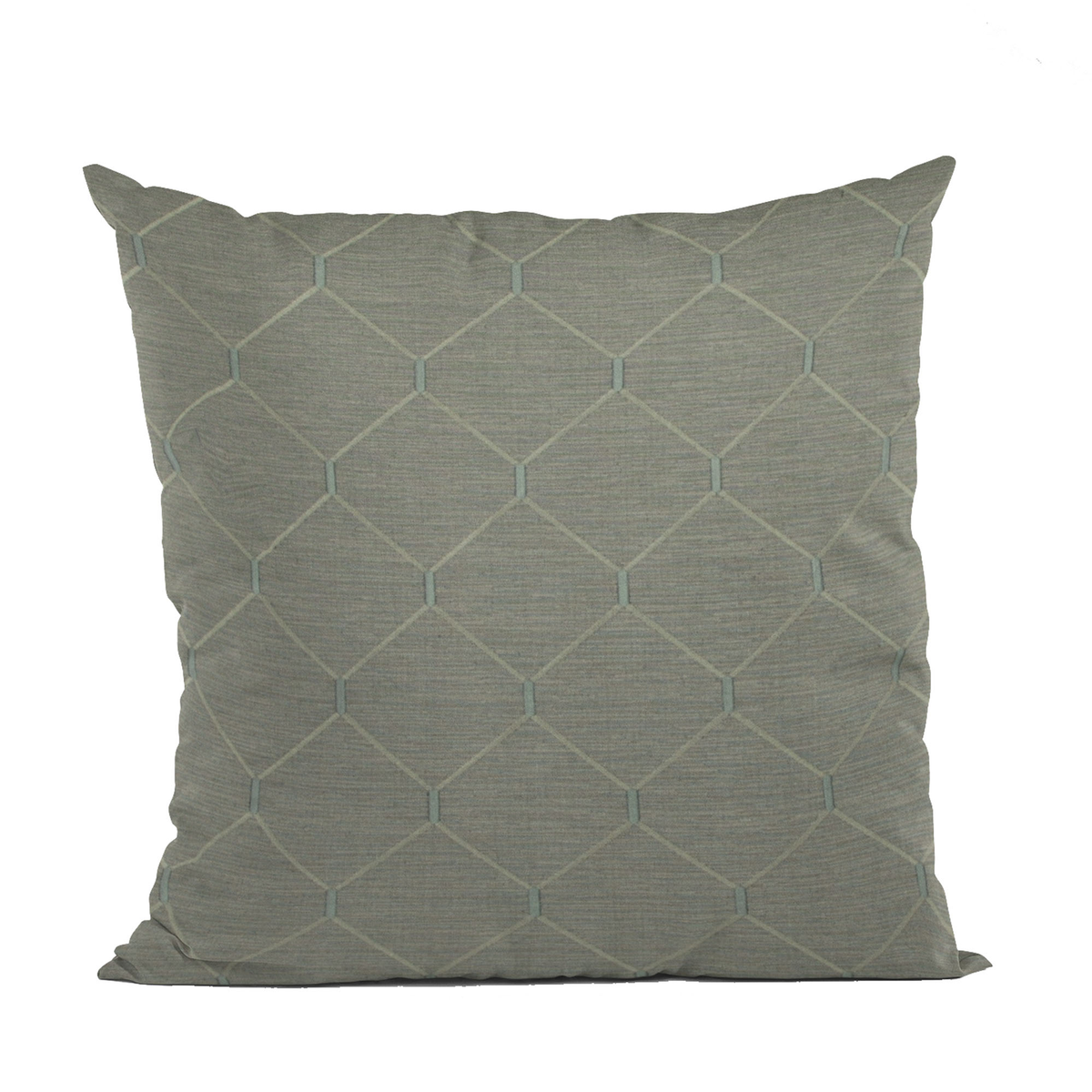 Plutus Urban Grey Kona Embroidered Luxury Throw Pillow