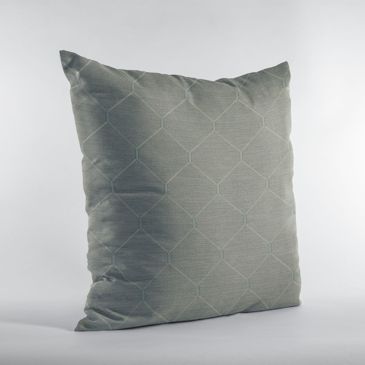 Plutus Urban Grey Kona Embroidered Luxury Throw Pillow