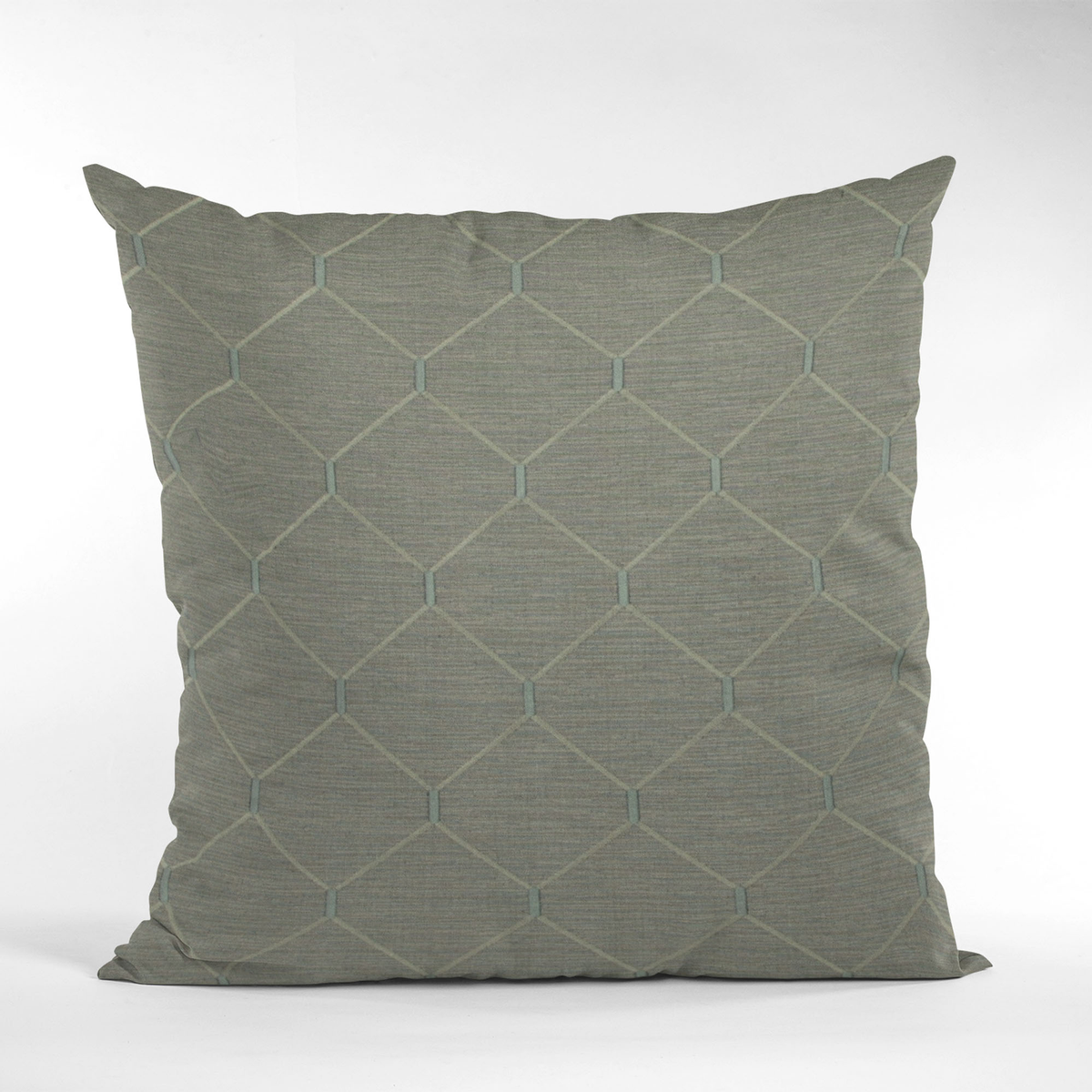 Plutus Urban Grey Kona Embroidered Luxury Throw Pillow