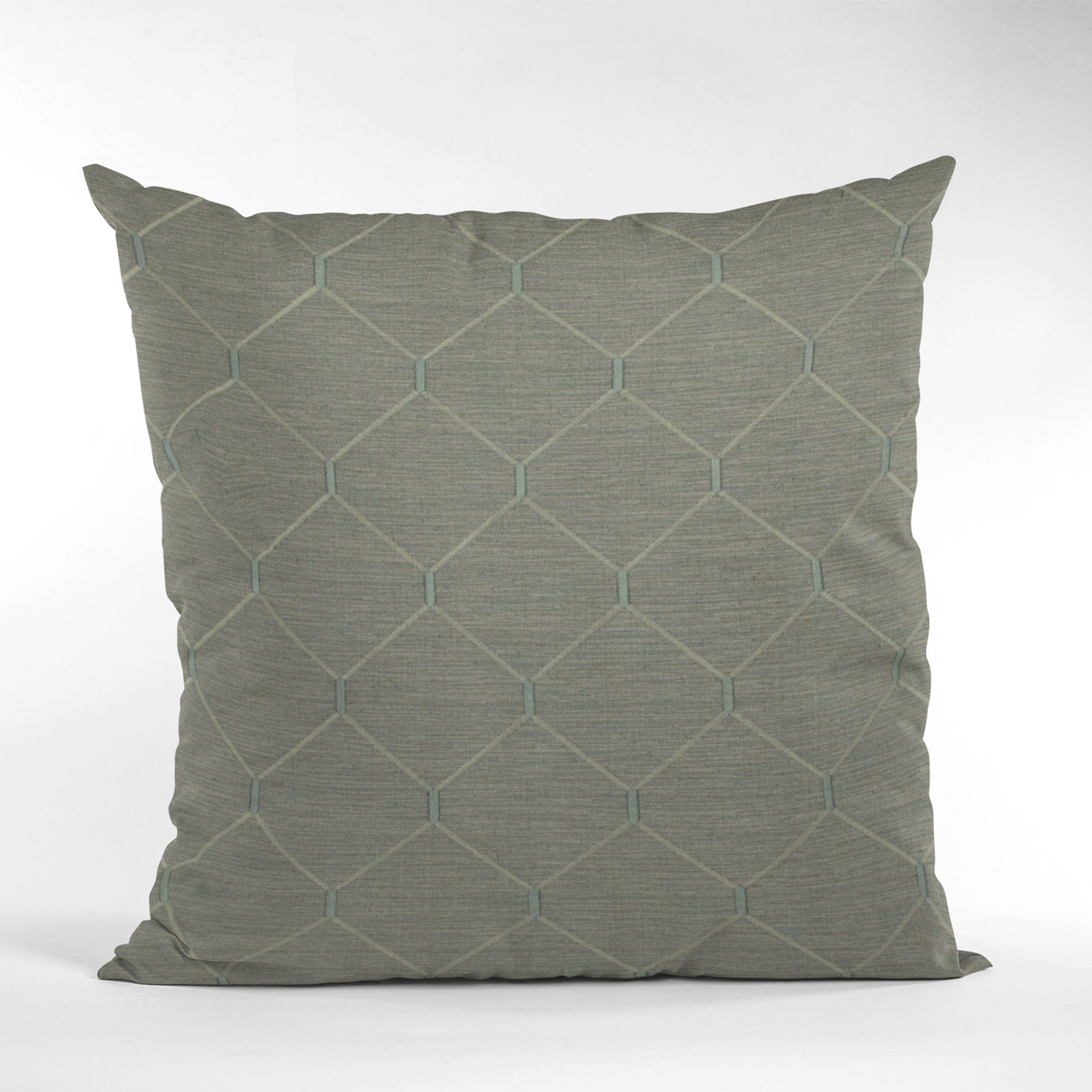 Plutus Urban Grey Kona Embroidered Luxury Throw Pillow