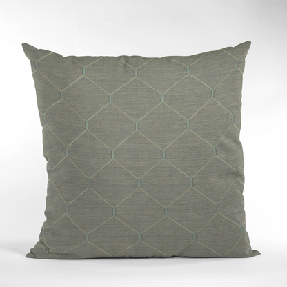 Plutus Urban Grey Kona Embroidered Luxury Throw Pillow