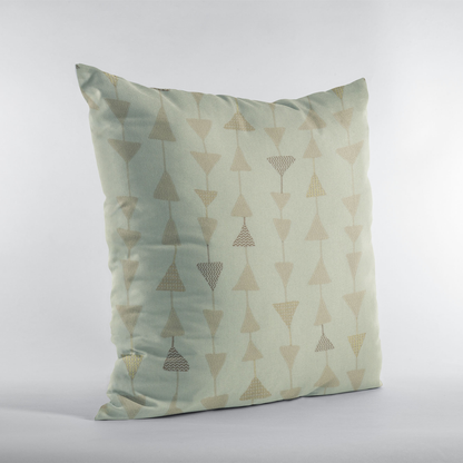 Plutus Natural Manti Embroidered Luxury Throw Pillow