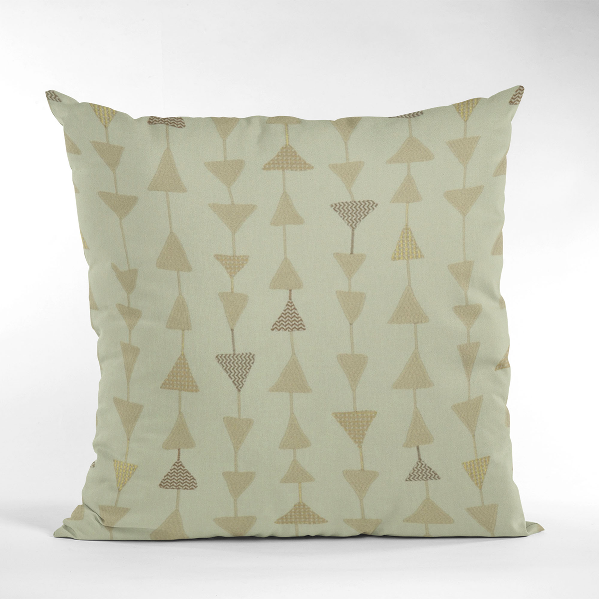 Plutus Natural Manti Embroidered Luxury Throw Pillow