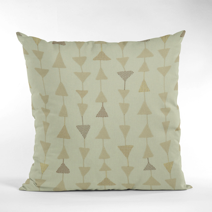 Plutus Natural Manti Embroidered Luxury Throw Pillow