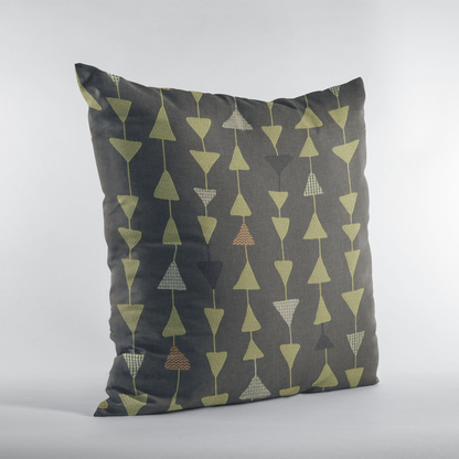 Plutus River Rock Manti Embroidered Luxury Throw Pillow