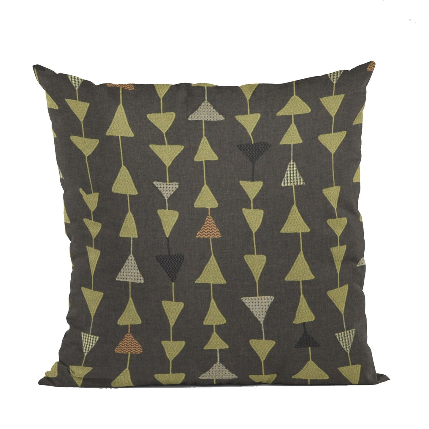Plutus River Rock Manti Embroidered Luxury Throw Pillow