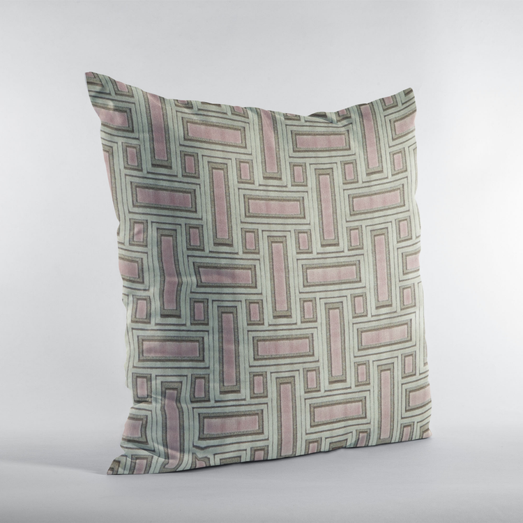 Plutus Bella Pink Stony Cut Velvet Luxury Throw Pillow