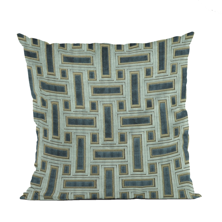 Plutus Hazy Stony Cut Velvet Luxury Throw Pillow