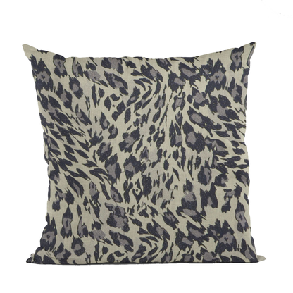 Plutus Granite Cheetah Embroidery Luxury Throw Pillow