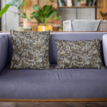 Plutus Twilight Hidden Island Foil-Print Velvet Luxury Throw Pillow