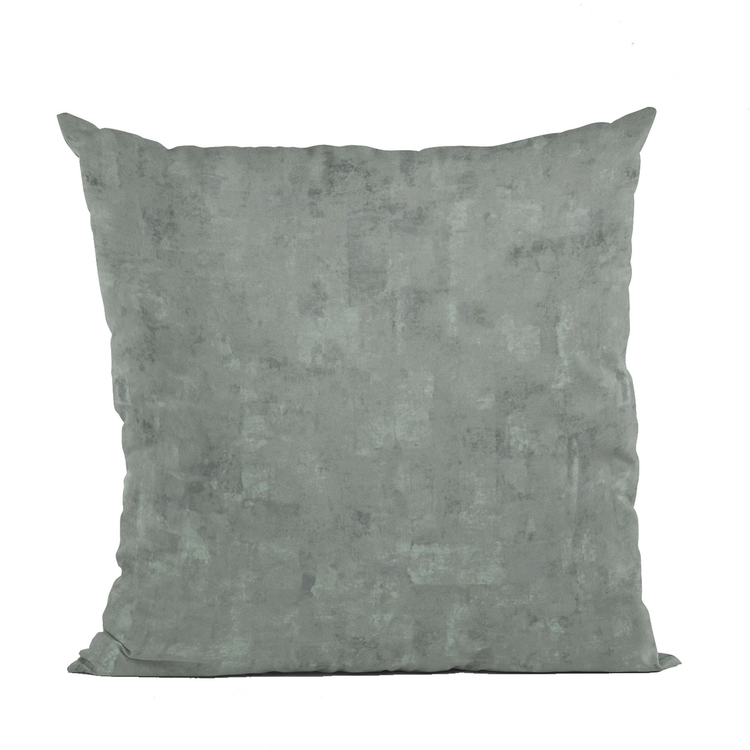 Plutus Gunmetal Hidden Island Foil-Print Velvet Luxury Throw Pillow