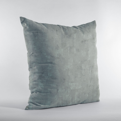 Plutus Gunmetal Hidden Island Foil-Print Velvet Luxury Throw Pillow