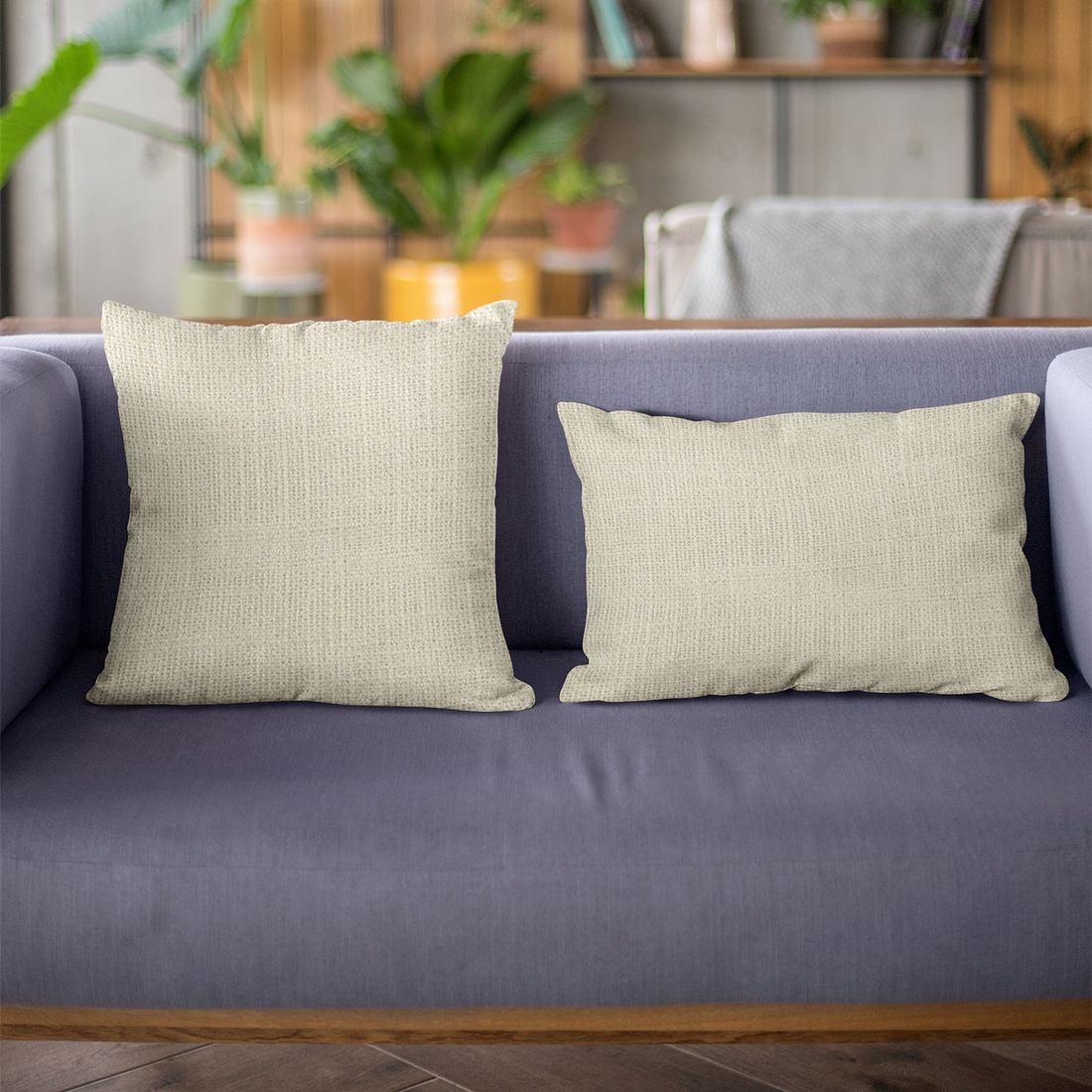 Plutus Vanilla Wall Textured Luxury Throw Pillow