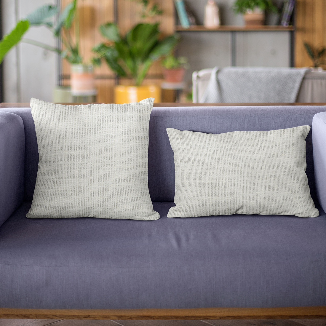 Plutus White Wall Textured Luxury Throw Pillow
