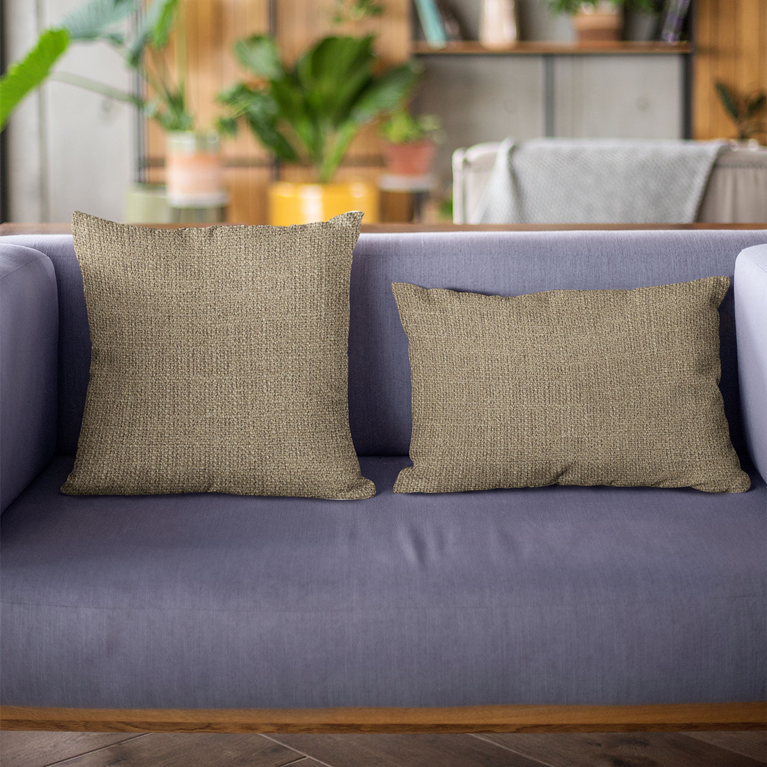 Plutus Hemp Wall Textured Luxury Throw Pillow