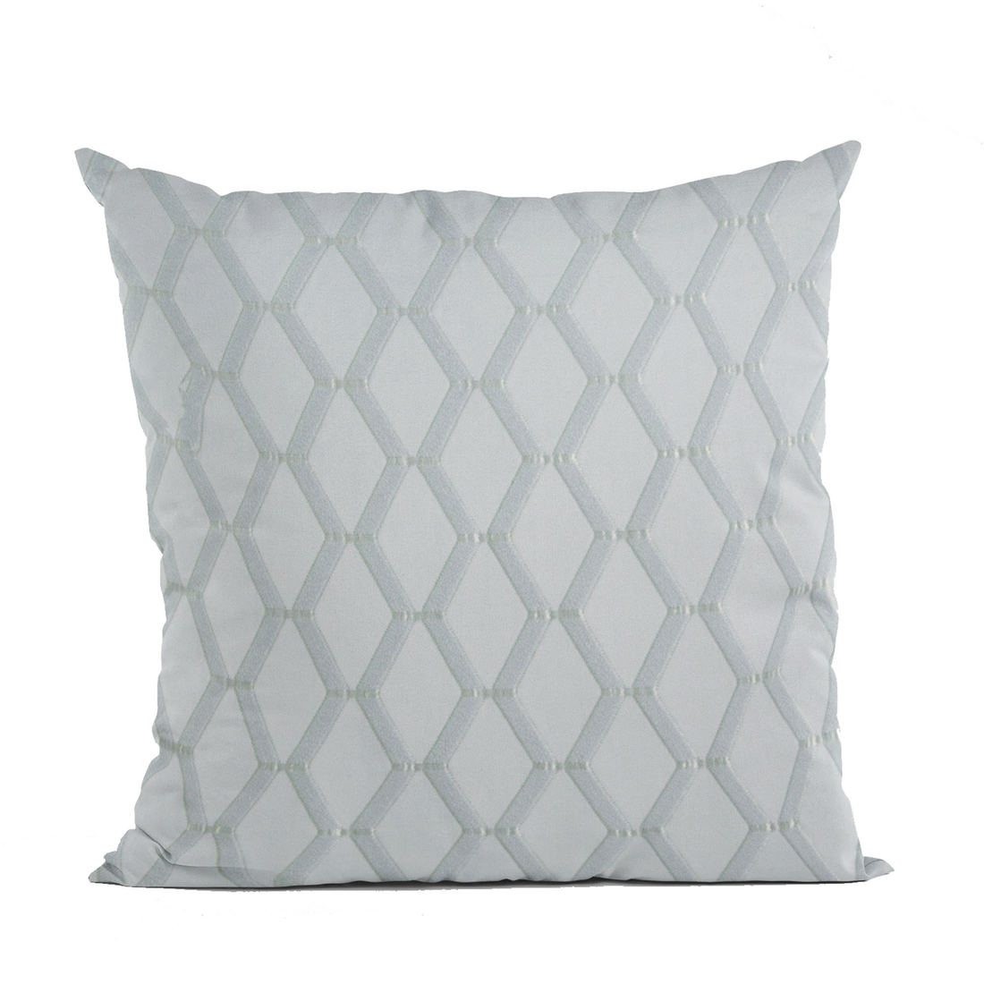 Plutus Silver Diamond Shiny Embroidery Luxury Throw Pillow