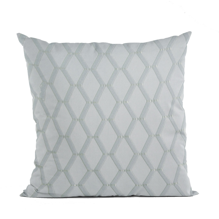 Plutus Silver Diamond Shiny Embroidery Luxury Throw Pillow