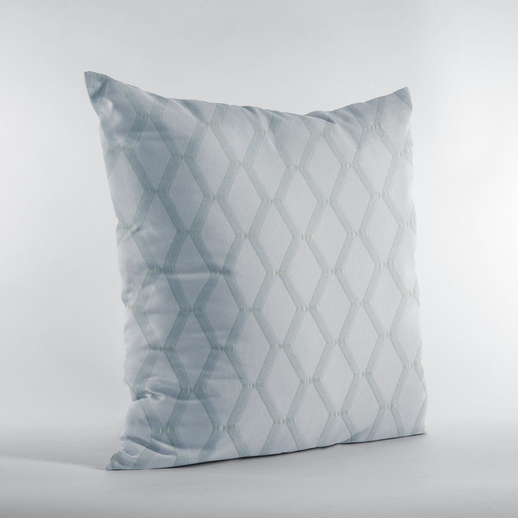 Plutus Silver Diamond Shiny Embroidery Luxury Throw Pillow