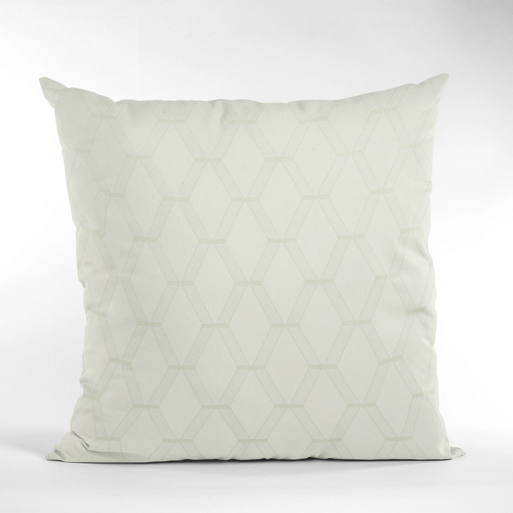 Plutus Vanilla Diamond Shiny Embroidery Luxury Throw Pillow