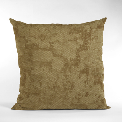 Plutus Burnished Bronze Hidden Map Diamond Luxury Throw Pillow