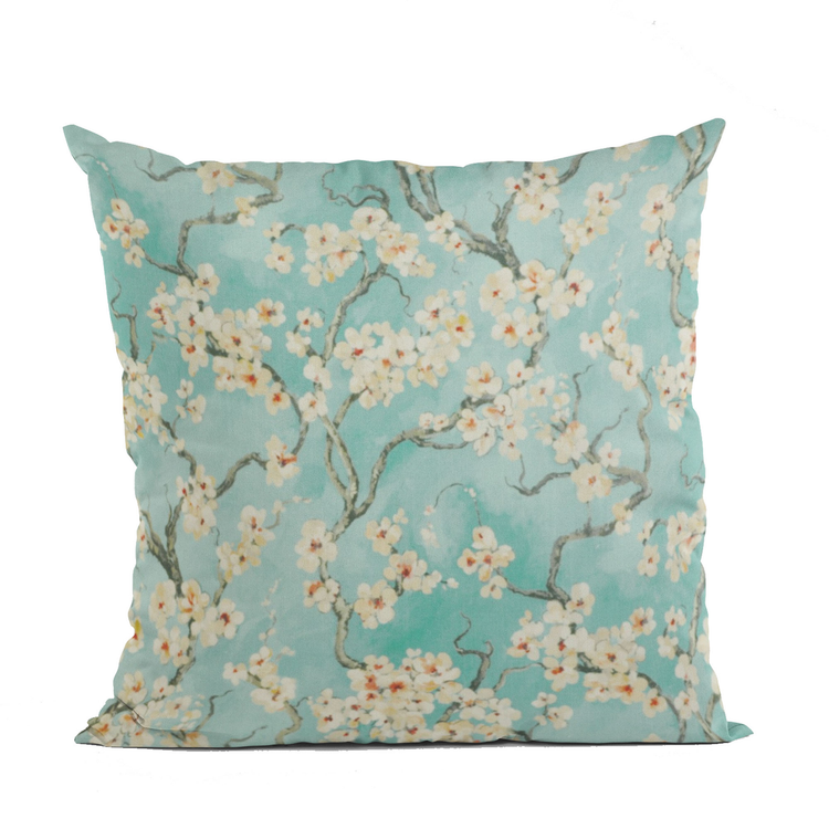 Plutus Spa Cherry Blossom Luxury Throw Pillow