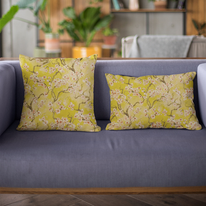 Plutus Curry Cherry Blossom Luxury Throw Pillow