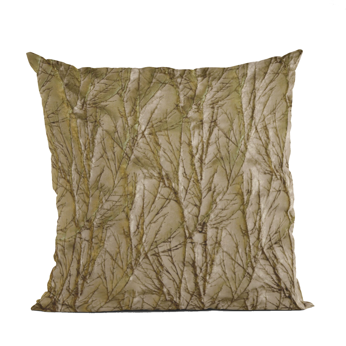 Plutus Burnished Bronze Yarns Twig Pattern Luxury Throw Pillow