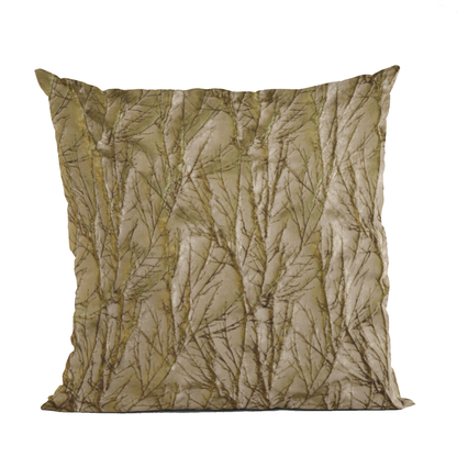 Plutus Burnished Bronze Yarns Twig Pattern Luxury Throw Pillow