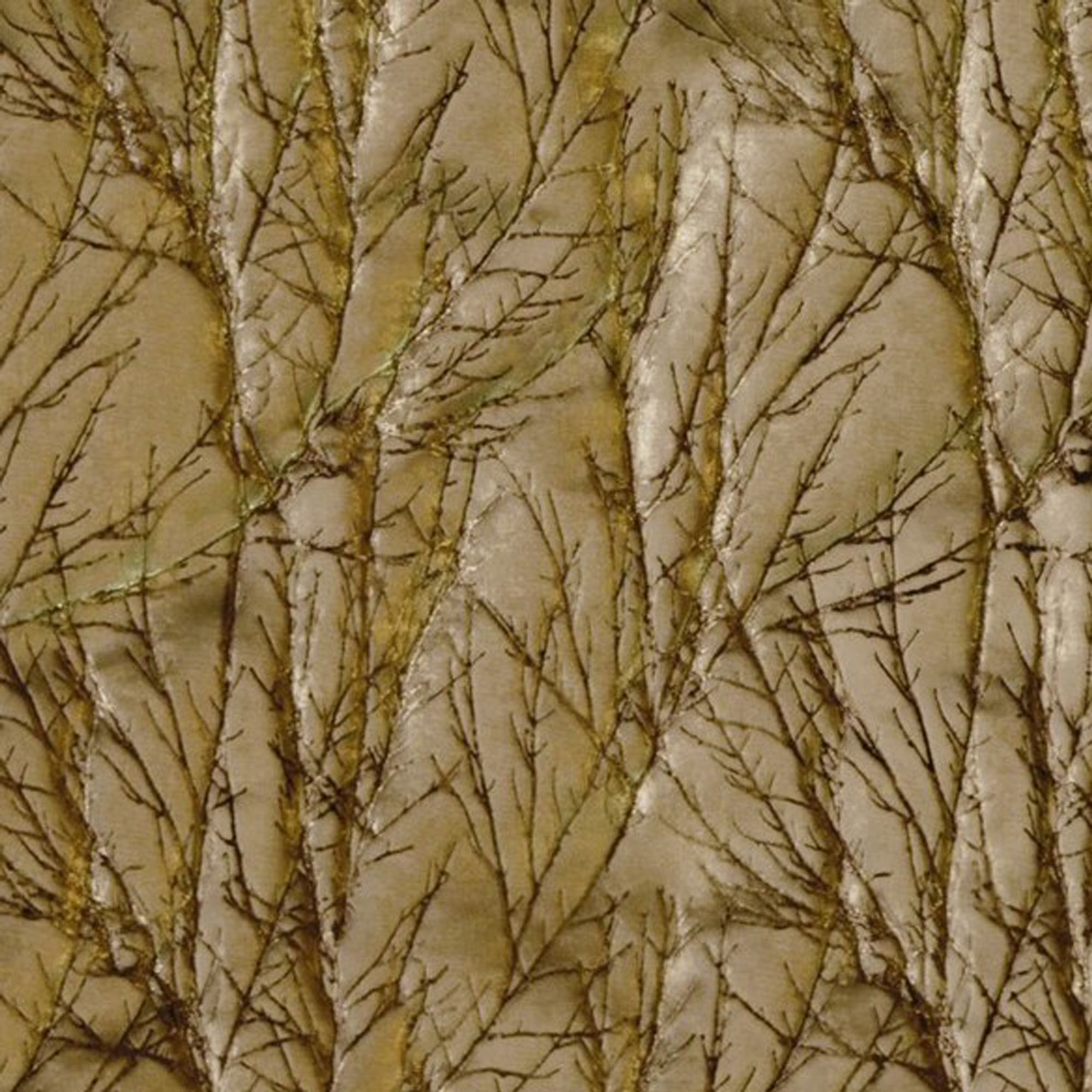 Plutus Burnished Bronze Yarns Twig Pattern Luxury Throw Pillow