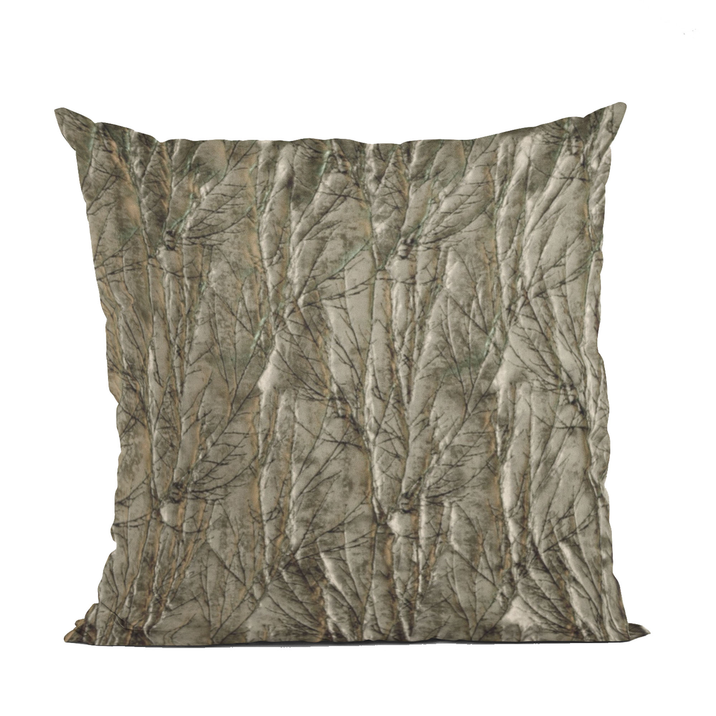 Plutus Gunmetal Yarns Twig Pattern Luxury Throw Pillow