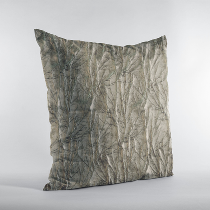 Plutus Gunmetal Yarns Twig Pattern Luxury Throw Pillow