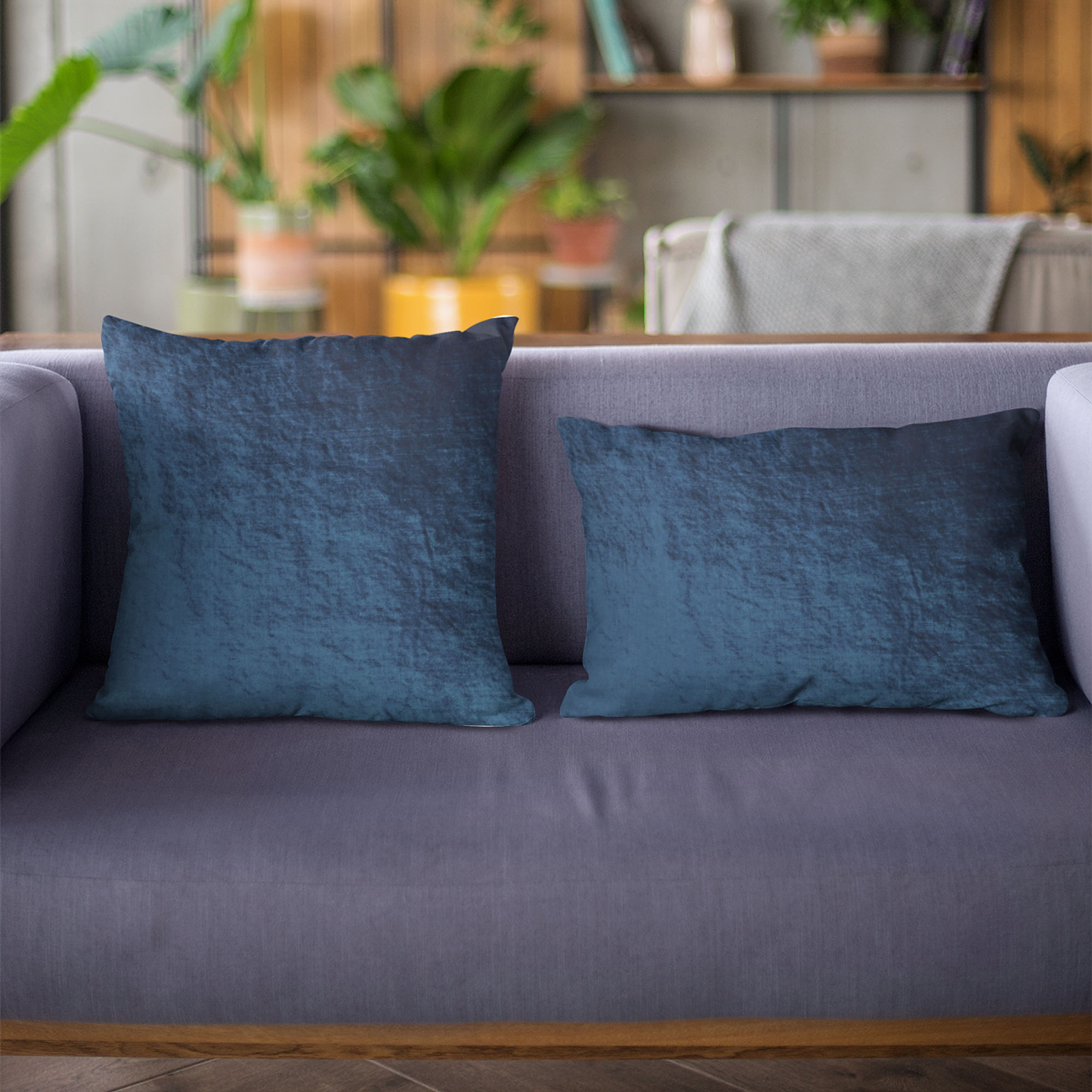 Plutus Navy Lux Velvet Luxury Throw Pillow