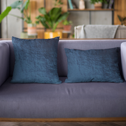 Plutus Navy Lux Velvet Luxury Throw Pillow