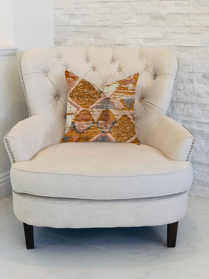 Plutus Mira Oasis Shades of Brown Luxury Throw Pillow