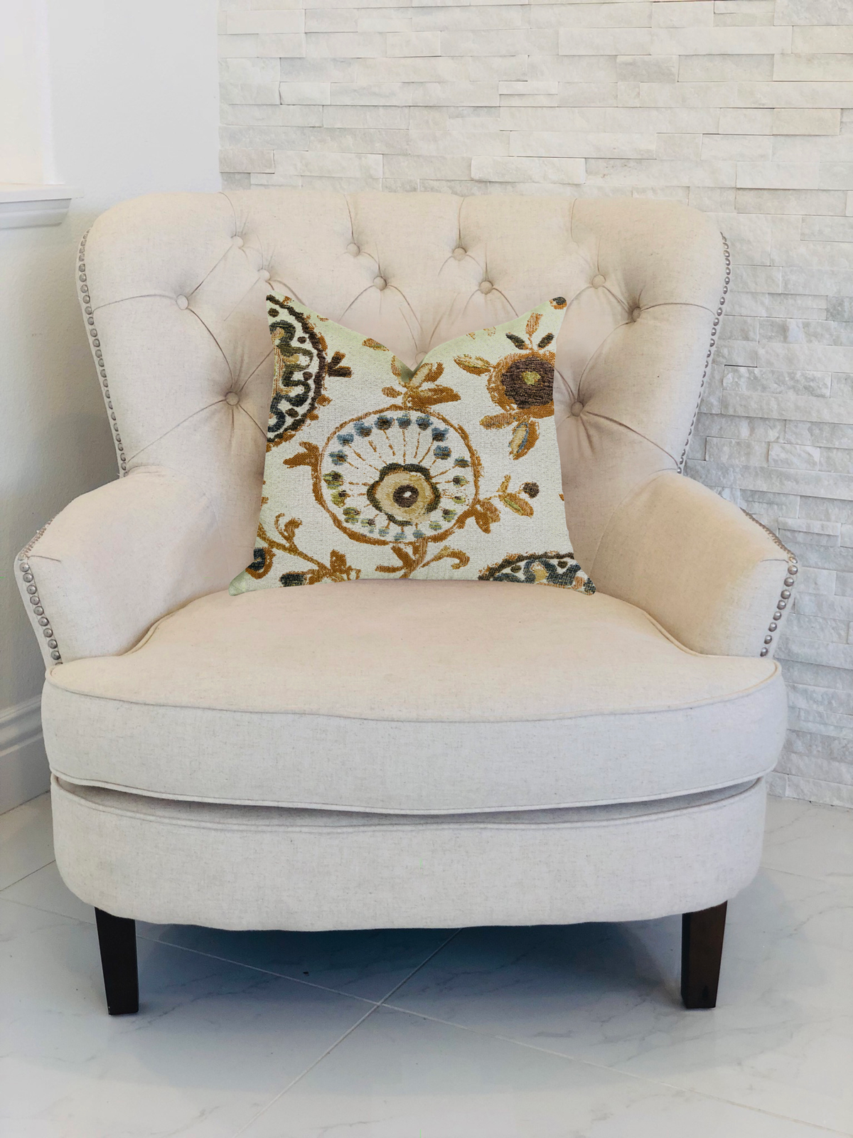 Plutus Daliani Floral Luxury Throw Pillow