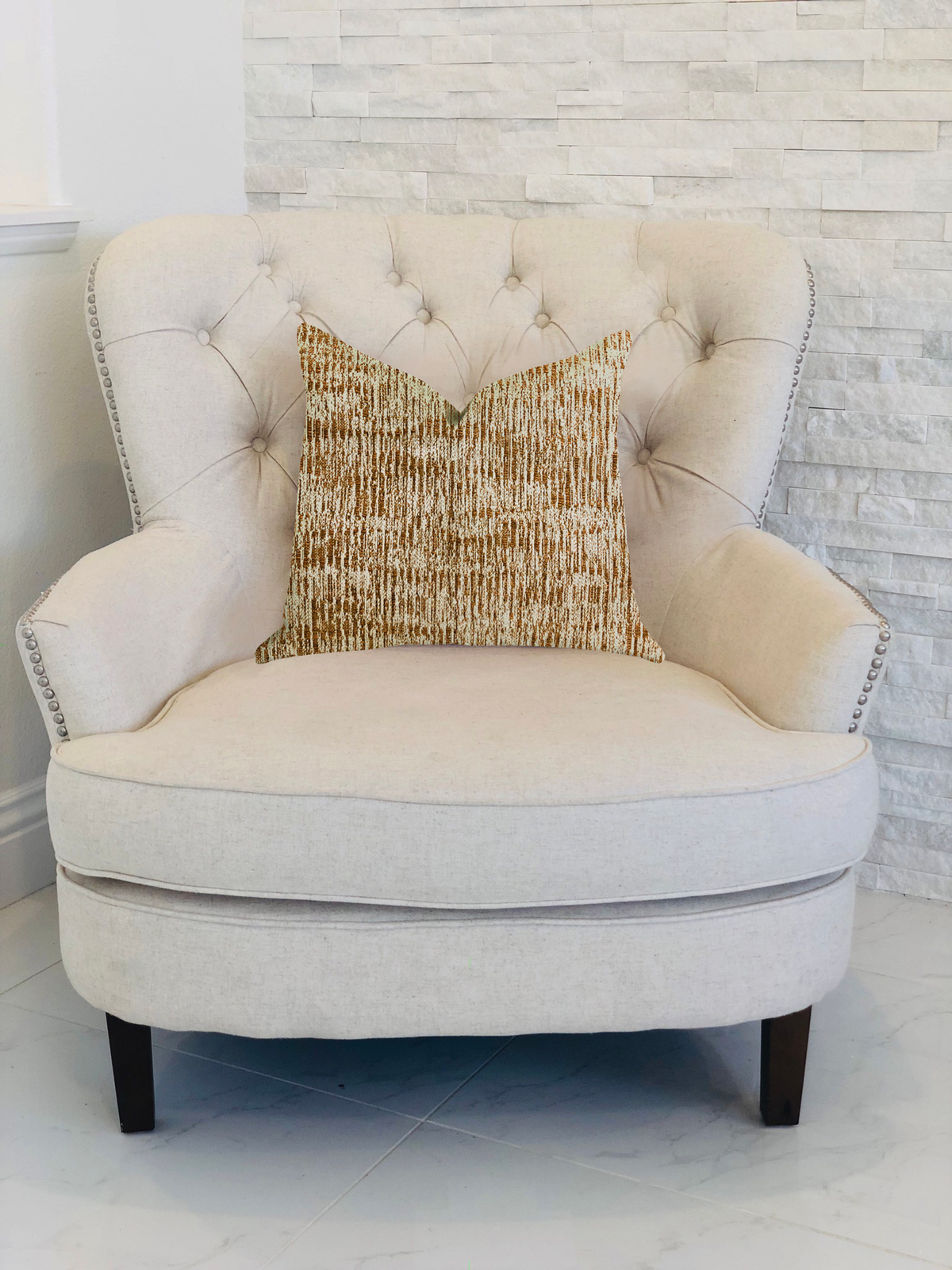 Plutus Ebony Russet Textured Luxury Throw Pillow